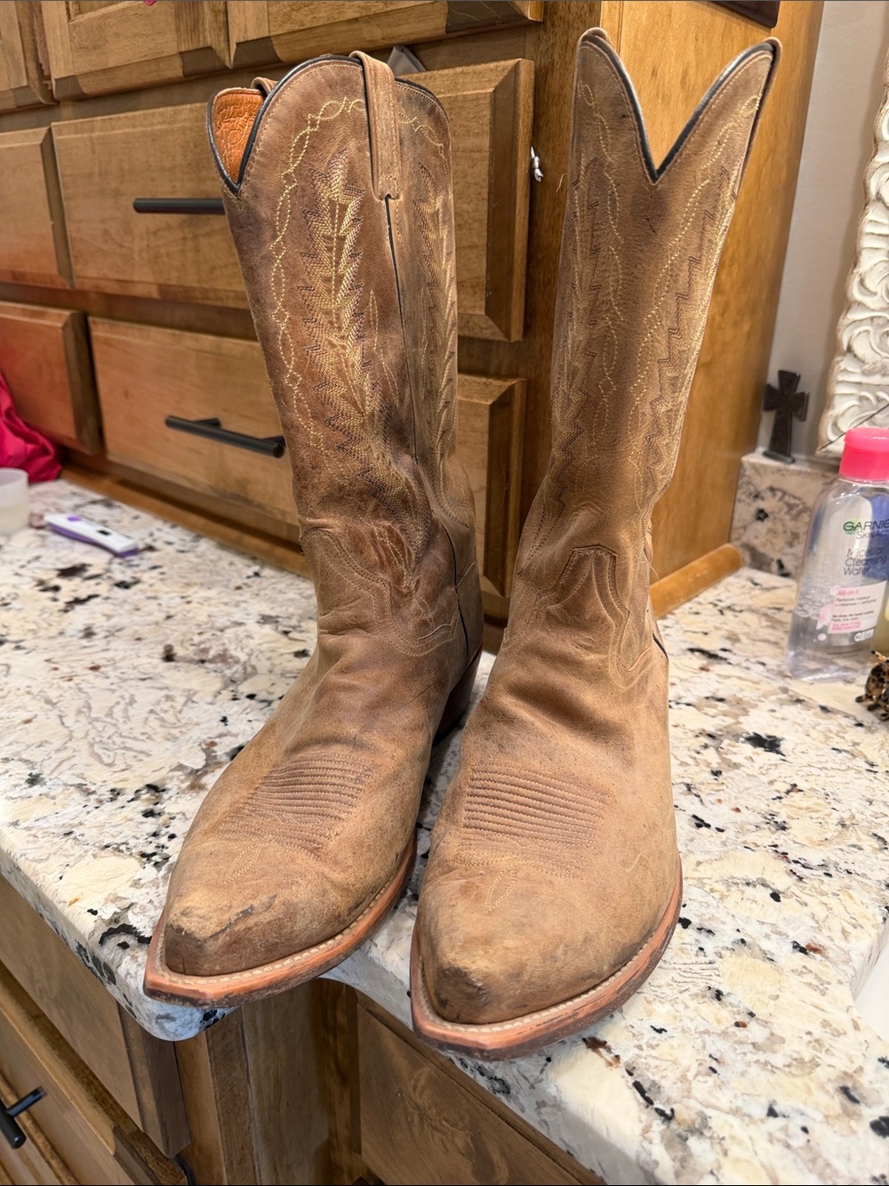 Dan Post Brown Leather Western Cowboy Boots